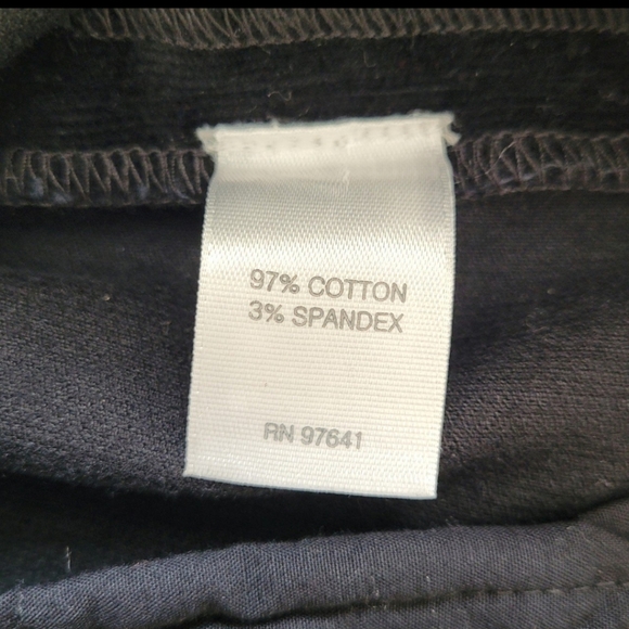 J. Jill Women's SZ 12 Black Corduroy Side Zip straight leg Pants stretch GUC - Picture 8 of 10